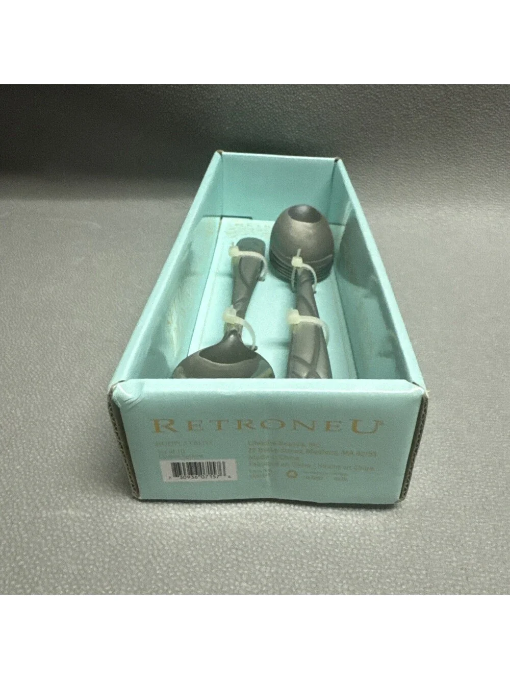 RetroneU Stainless Flatware Hoopla Frost Dinner Spoons Set Of 10 New